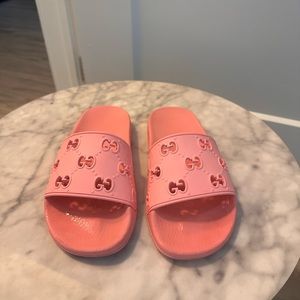 Authentic Gucci GG rubber slides